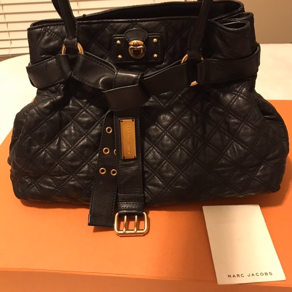 Marc Jacobs Black Quilted Leather Handbag - Picture 5 of 7